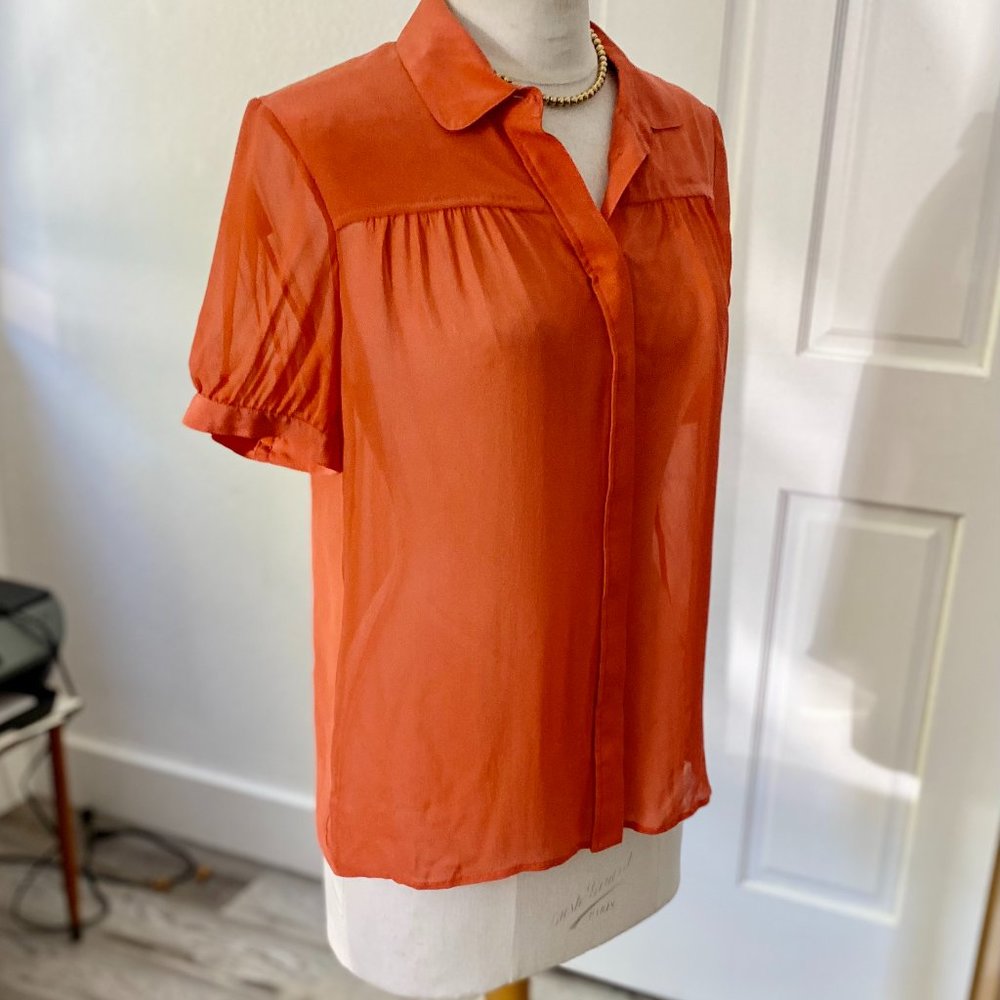 EUC French Connection Classic Silk Blouse Size 6